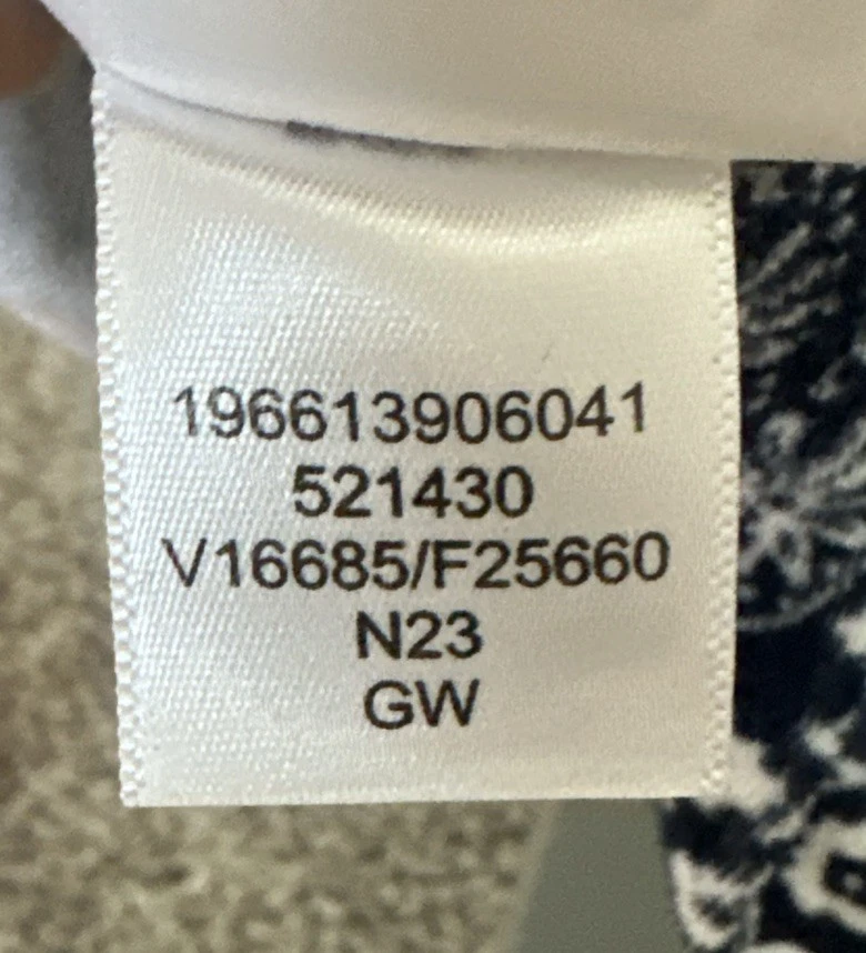 Cubierta de natación con capucha hojas azules y blancas Lands End talla XS (4-5) para niña Foto 4 de 4