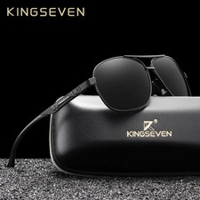 KINGSEVEN Brand Design Men Aluminum Sunglasses Polarized UV400 Mirror Lens Vinta