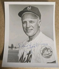 Ed Yost 3x5 B&W Photo New York Mets