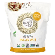 Sprouted Rolled Oats, 45 oz 1.28 kg