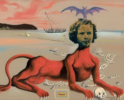 1939  Barcelona Sphinx by Salvador Dali 11''X14'' GLOSSY POSTER PRINT