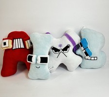 Lot of 4 Alphabet Lore Educational Letter Plush A I X And B P05