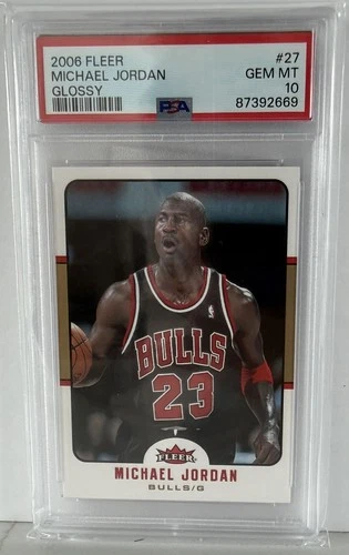 2006-07 Fleer Glossy #27 Michael Jordan PSA 10 POP 2 TOUGH Goat eBay Certified