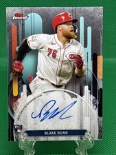 2025 Topps Finest Blake Dunn RC CHROME ON CARD AUTO ROOKIE! Reds. #1. rookie card picture