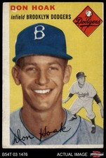 1954 Topps #211 Don Hoak Dodgers 4 - VG/EX