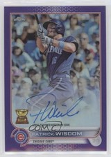 2022 Topps Chrome Veteran Purple Refractor /250 Patrick Wisdom #CVA-PW Auto 0y2q