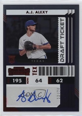2022 Chronicles Contenders Rookie Ticket Draft Red 12/75 AJ Alexy Auto RC 0nr3