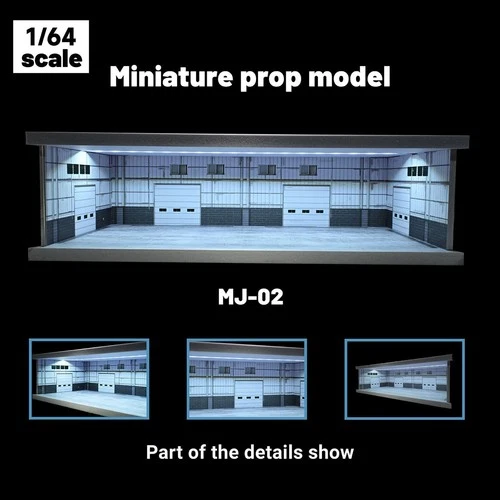 1/43 Diorama Auto Garage Modell Beleuchtung Stadt Parkplatz Szene Display Modell - Bild 28 von 42