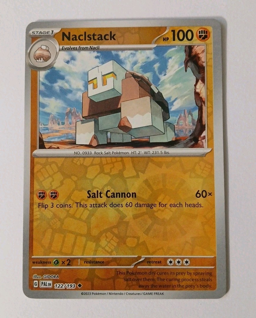 Naclstack 122/193 Sv02: Paldea Evolved Reverse Holo Pokémon TCG Uncommon Stage 1