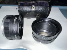 Vintage Kowa Telephoto & Wide Angle Lens w/Ca...
