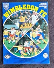 WIMBLEDON FC v PORTSMOUTH PROGRAMME DIVISION 3 - 1981/82 (18/05/82)