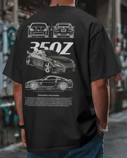 350Z Fan Art T‑Shirt 100% Cotton Nissan JDM Fairlady Z Graphic Unisex Tee
