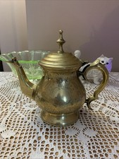 EPNS Gold Tone Vintage Engraved Teapot.