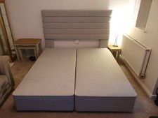 Super Kingsize Split Divan Bed Base With Headboard. 6ft Wide x 6ft 6inch Length.