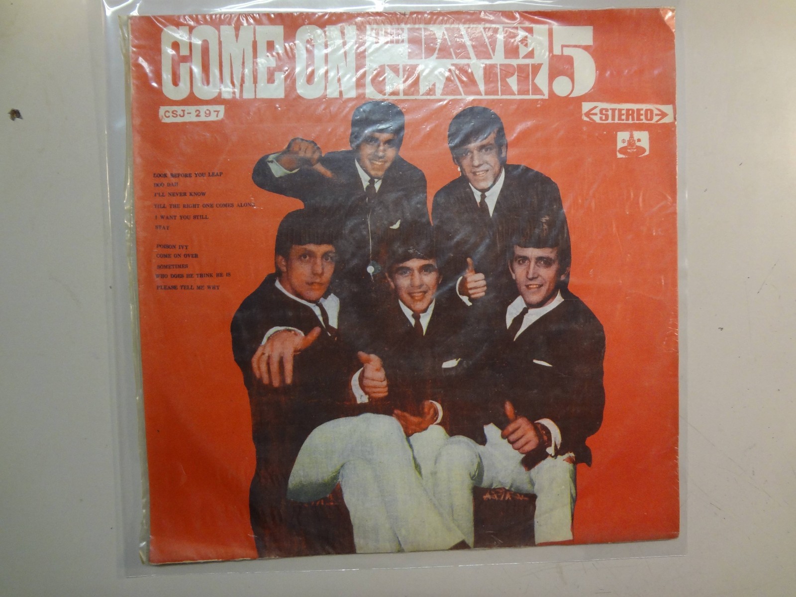 DAVE CLARK 5: Come Home-Chinese LP 60’s CSJ-297 Stereo Black & Orange Vinyl PCV