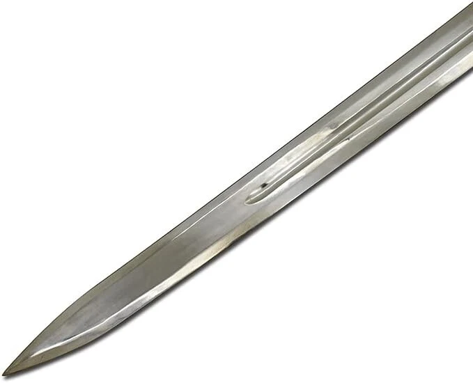 Espada de 40" con vaina de cuero con pomo largo de latón guerrero medieval Foto 3 de 4