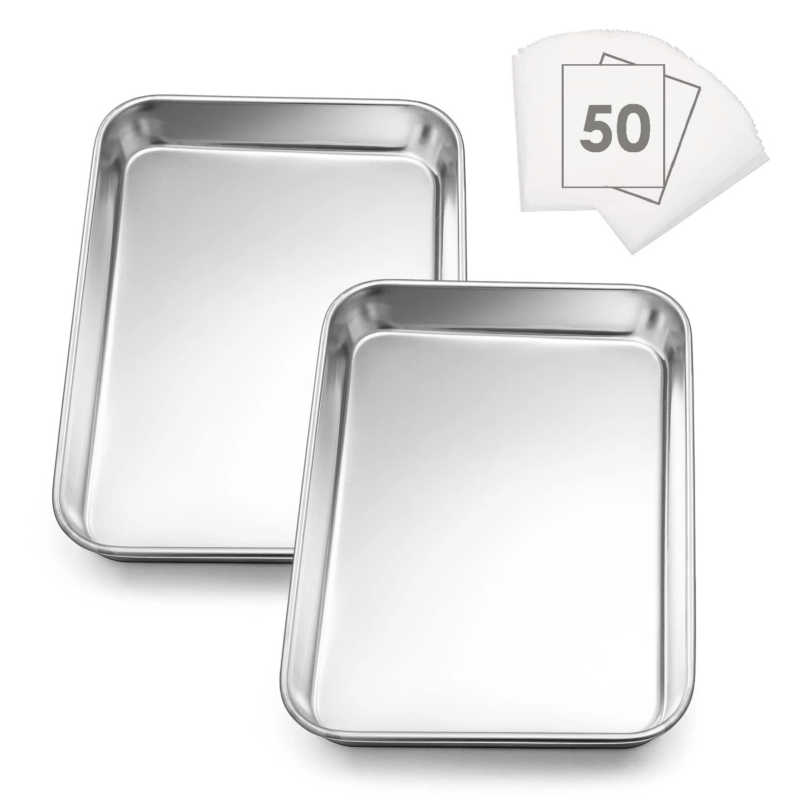 Small Baking Sheet Set of 2 E-far 10.5x8.3 Stainless Steel Cookies Sheet
Opens in a new window or ta