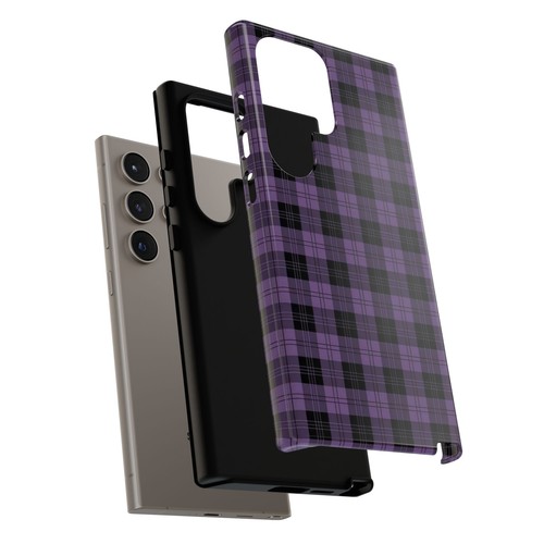 Personalized Purple And Black Plaid Tough Case For iPhone, Galaxy and Pixel - Picture 206 of 272
