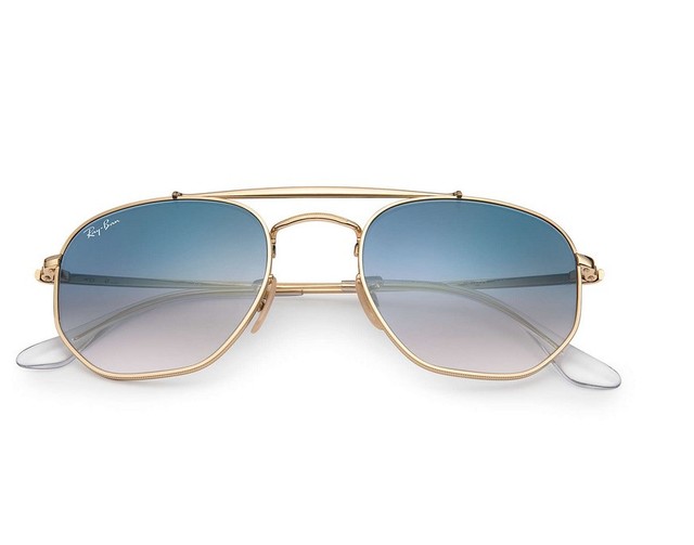 rayban hexagonal blue