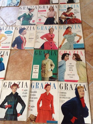 GRAZIA COLLEZIONE ANNATA 1954 QUASI COMPLETA RIVISTA MODA FASHION VINTAGE - Picture 4 of 6