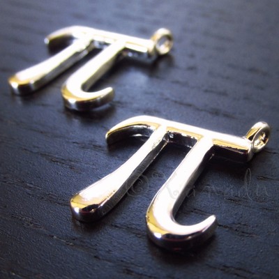 Pi Symbol Math Charm Pendant – Silver Plated Greek Letter Charms For Jewelry Making (5, 10, Or 20 Pieces)