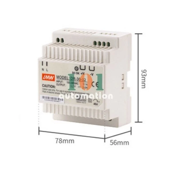 1PCS NEW FOR MVV+MING WEIL Rail switching power source DR-30-12 12V/2A - Image 2 of 3