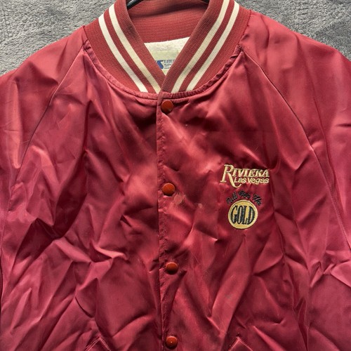 Vintage Riviera Las Vegas Jacket Men XL Fleece Lined Ringer Windbreaker USA - Picture 6 of 12