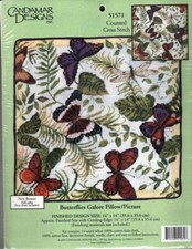 Candamar BUTTERFLIES GALORE PILLOW/PICTURE counted cross stitch kit 51571