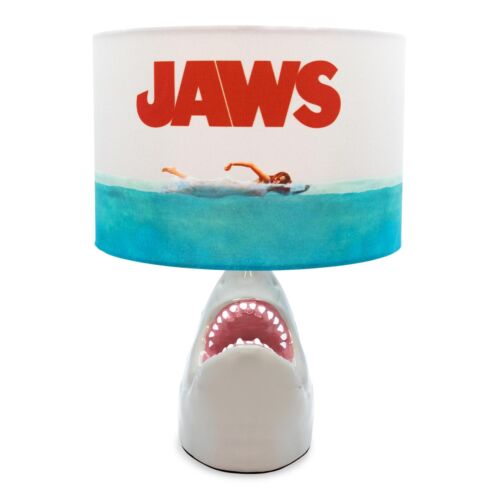 JAWS Classic Movie Poster Desk Lamp With Shark Figural Sculpt | 13 Inches Tall - Afbeelding 1 van 7