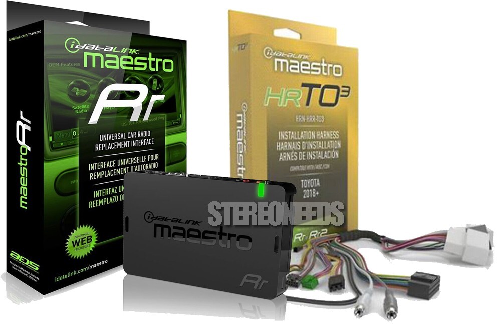 iDatalink HRN-HRR-TO3 + ADS-MRR Retain SWC Factory Amp Harness for