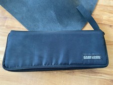 Case Logic 15 Cassette Tape Travel Storage Holder Soft Nylon Black Portable VTG