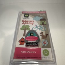 Cricut April Showers Cartridge 2000901 Spring Flowers Garden Squirrel