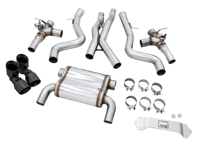 AWE SwitchPath Catback Exhaust Diamond Black For 2015-2018 BMW M3/M4 Foto 4 de 4