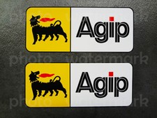 2pc Agip Stickers Decals Oils Lubricants Pegatinas Eni Racing Sponsor Motogp V2