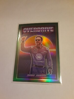 2023 Panini Chronicles Overdrive Racing Green Prizm #8 Jimmie Johnson  Hendricks