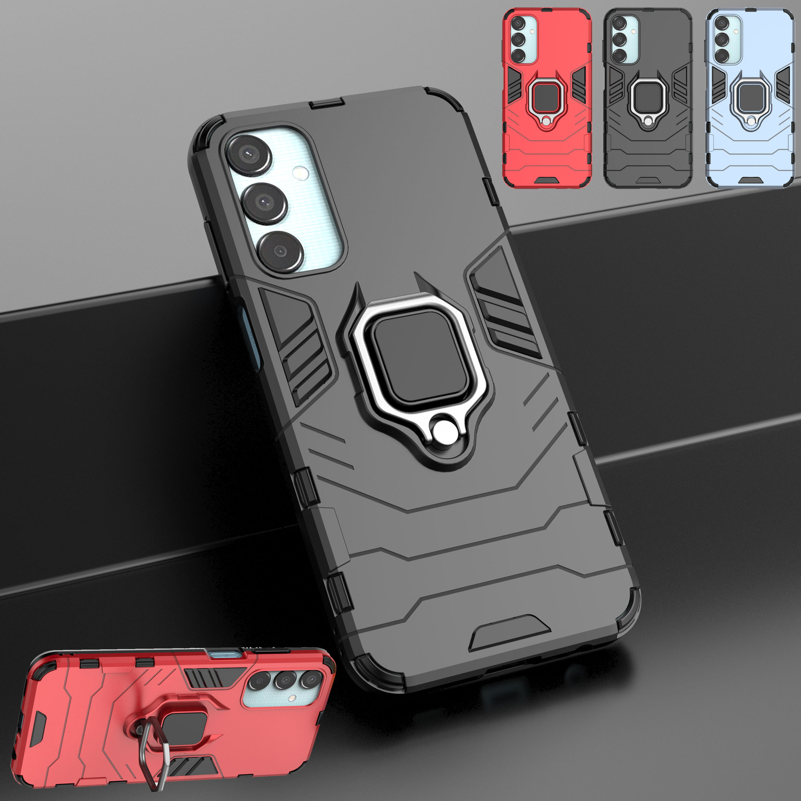 Samsung Galaxy M15 Shockproof Hybrid Armor Case with Kickstand