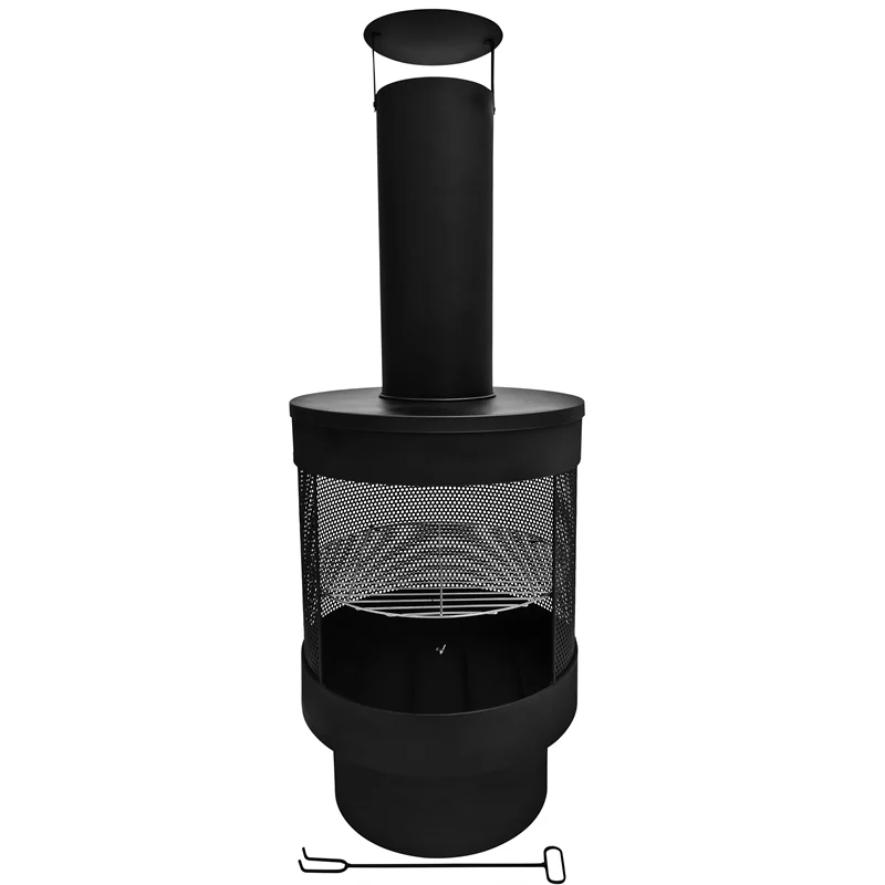 JUMBUCK Steel Chimenea Outdoor Heater Patio Mesh PLUS Cooking Grate