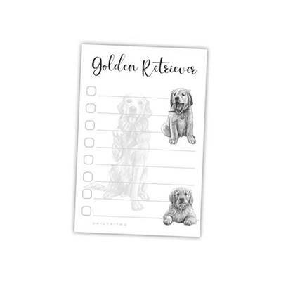 Golden Retriever Sticky Notepad to Do List | Golden Retriever Lover Gifts for 