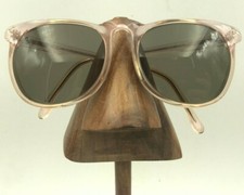 Vintage SRO IVY Hall PE Pink Transparent Oval Horn-Rimmed Sunglasses FRAMES ONLY