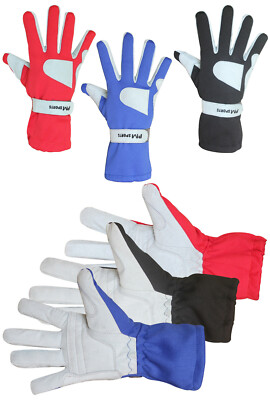 KART/RENNHANDSCHUHE AUS AMARA UND POLYESTER FÜR BESSEREN GRIFF BRANDNEU 