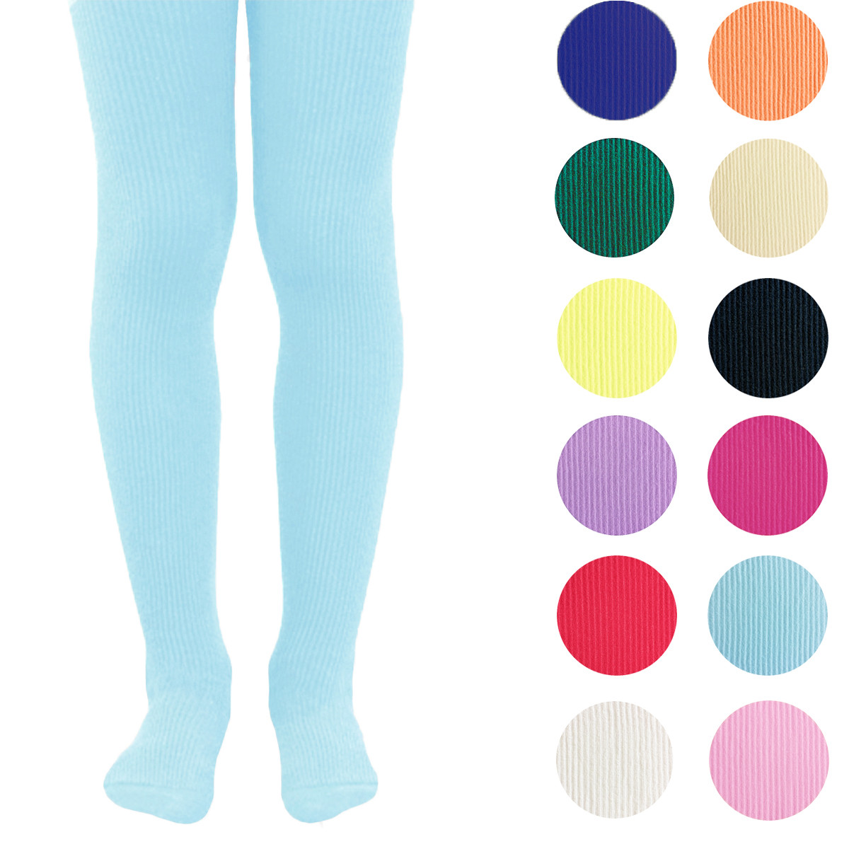 KIDS FASHION Girls RIBBED Semi-Opaque Tights 40 Denier
