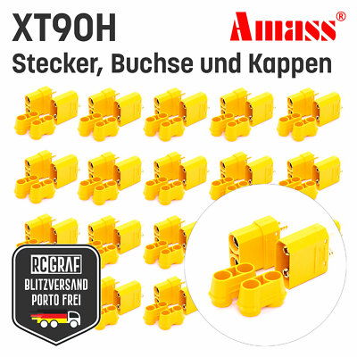XT90H XT90 Hochstrom Goldstecker Buchse Paare Male Female 90A Lipo Akku Amass