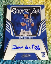 2022 Panini Absolute Baseball Ivan Castillo Rookie Ink Auto Card Royals /99