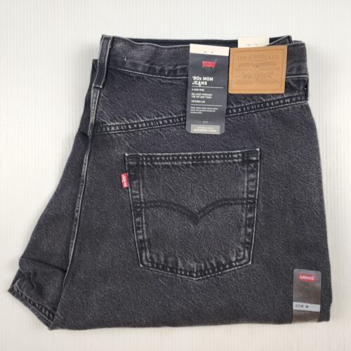 Levi's 80s Mom Jeans Black Denim Plus Size High Rise Tapered Leg NEW A35000003 - Picture 1 of 9