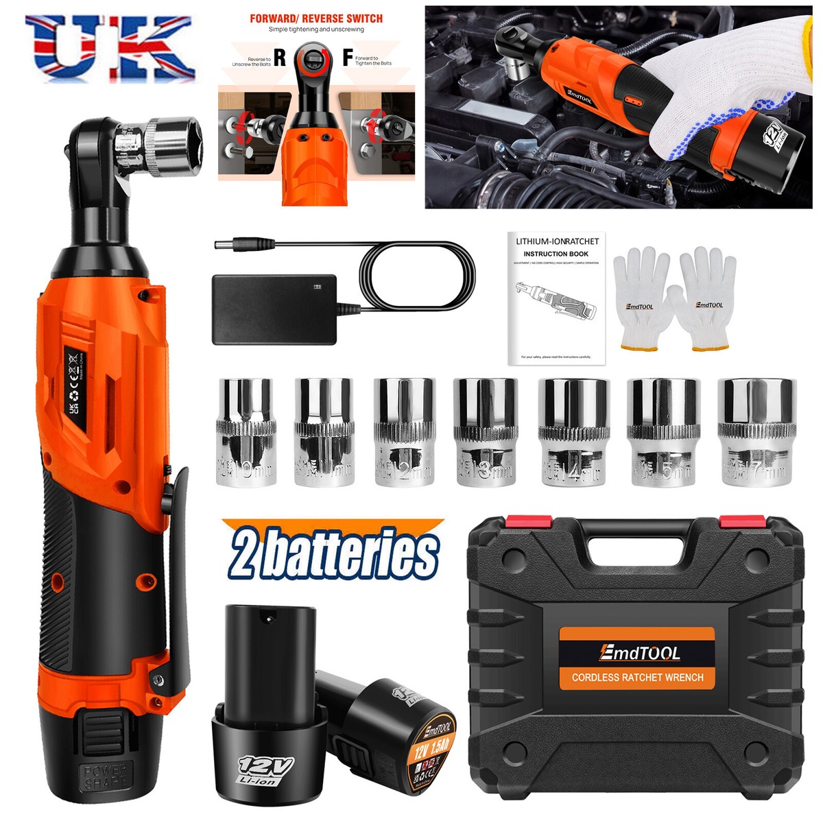 Ratchet Wrench Kit 3/8"Sq Drive 12V SV12 Series - 2 Batteries | CP1202KIT