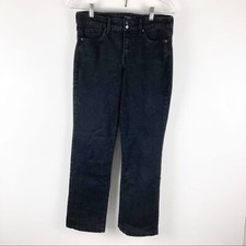 NYDJ Black Marilyn Straight Leg Jeans Sz 6 Lift Tuck Technology