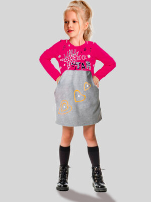 Mädchen Tunika Kleid Langarm warm Gr. , 104, 116