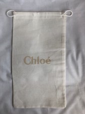 Authentic Chloe Dustbag Storage Drawstring Pouch White 13" x 7"