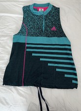 ADIDAS Seasonal Tank Top Aqua Hot Pink Gray CY8808 Active Women's M