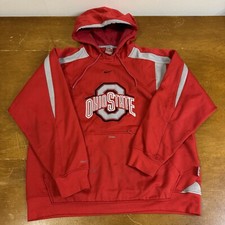 Vintage Ohio State Buckeyes Hoodie Mens Medium Red Pullover Nike